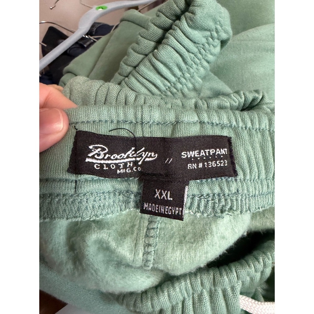 Brooklyn Cloth Sweatpants Mens XXL Sage Green Relaxed Fit Soft Knit Joggers NEW - Picture 4 of 8